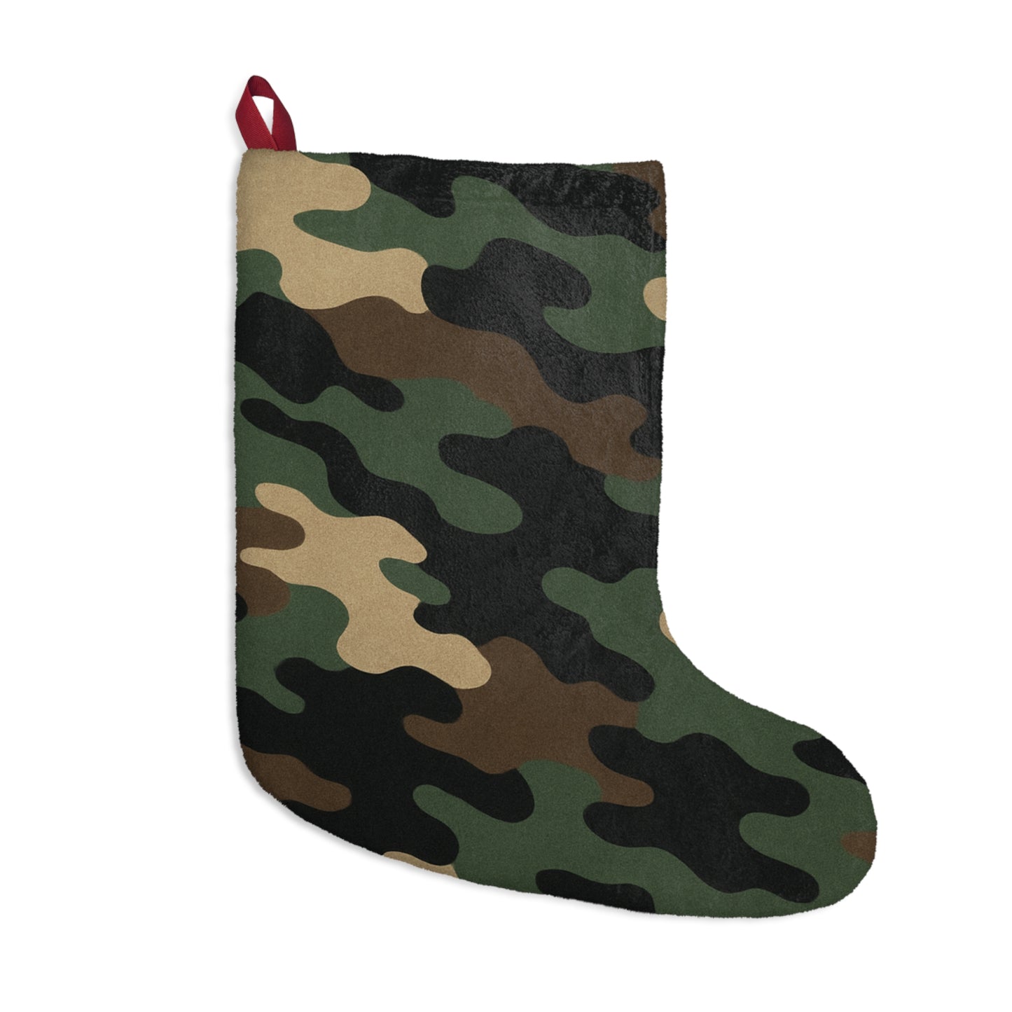 Camo Christmas Stocking – Green Woodland Holiday Stocking