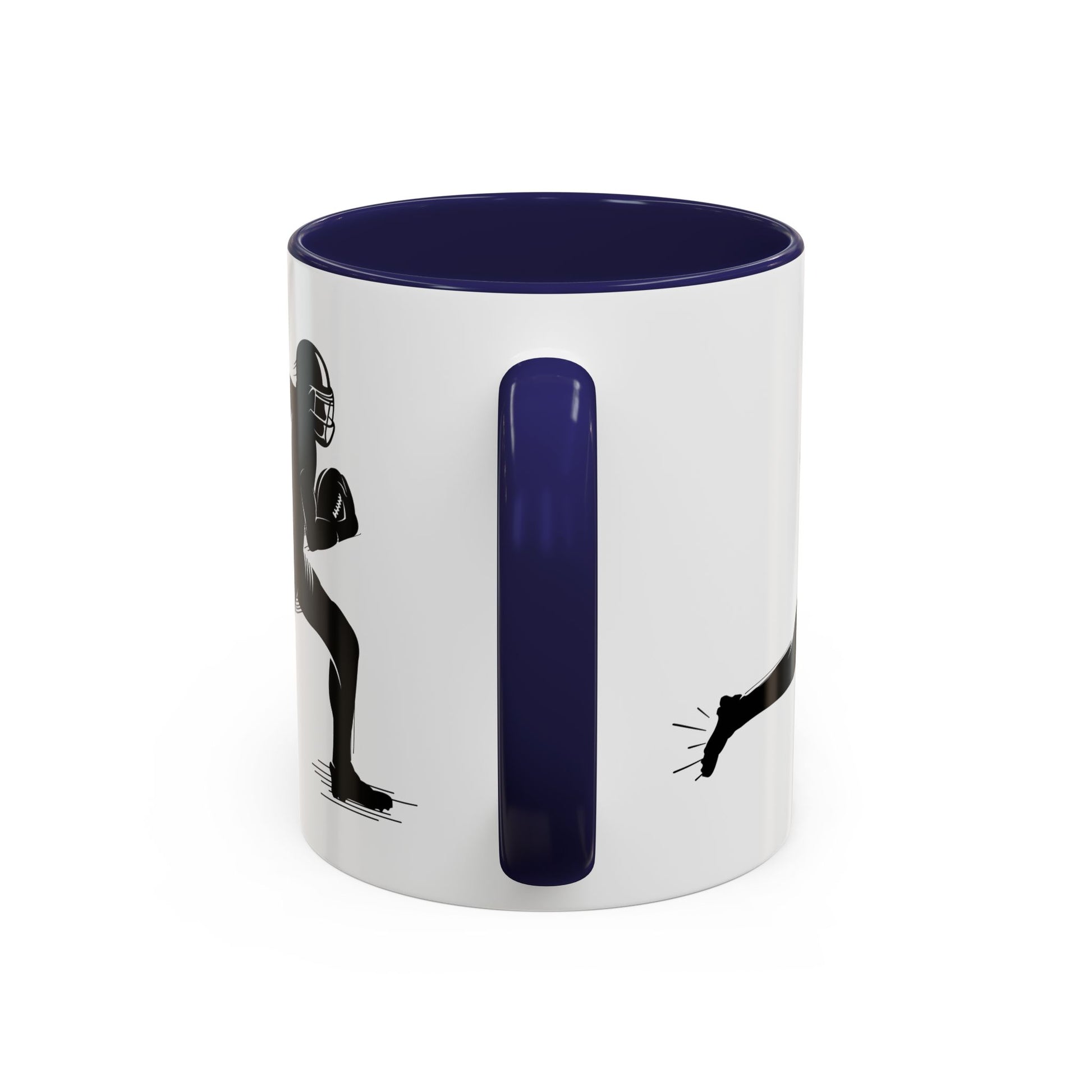 Football Player Themed Accent Coffee Mug, Sports Fan Gift, Unique Mug for Athletes, Coffee Lover, Game Day Essential - TRV