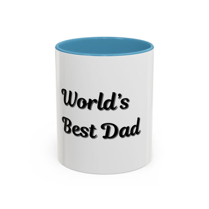 World's Best Dad Accent Coffee Mug - Perfect Gift for Father's Day - TRV