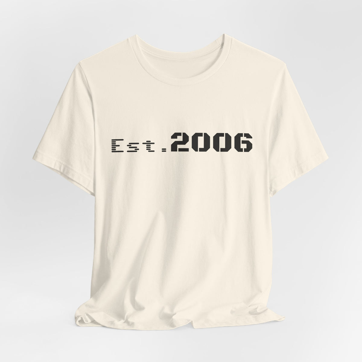 Vintage-style "Established 2006" graphic T-shirt by Printify featuring bold lettering and a retro birthday gift design.