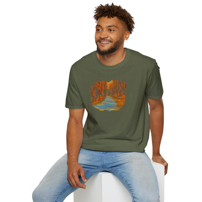 Autumn Pathway Unisex Softstyle T-Shirt, Cozy Fall Shirt, Nature Lover Tee, Scenic Route Top, Gift for Hikers, Casual Wear, Outdoor [...]