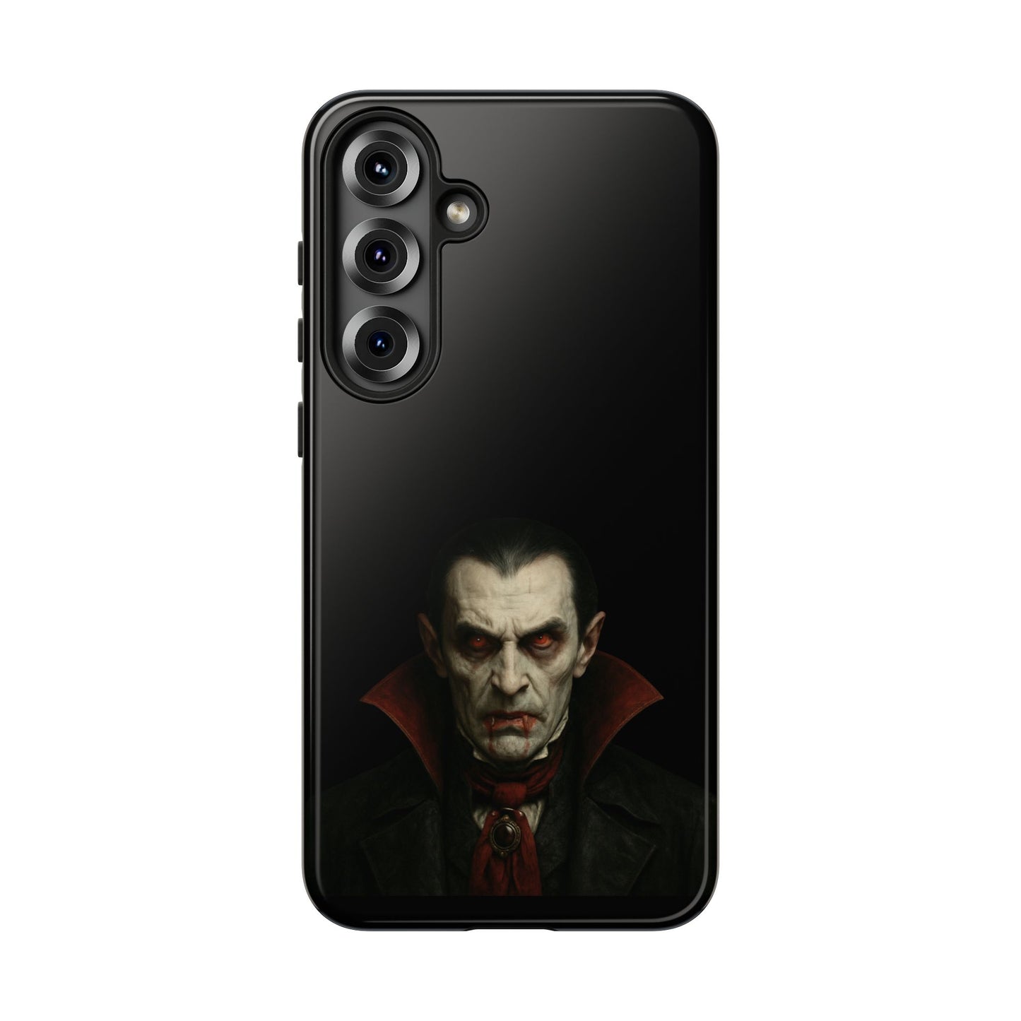 Gothic vampire portrait phone case for iPhone featuring Dracula horror artwork by Printify
