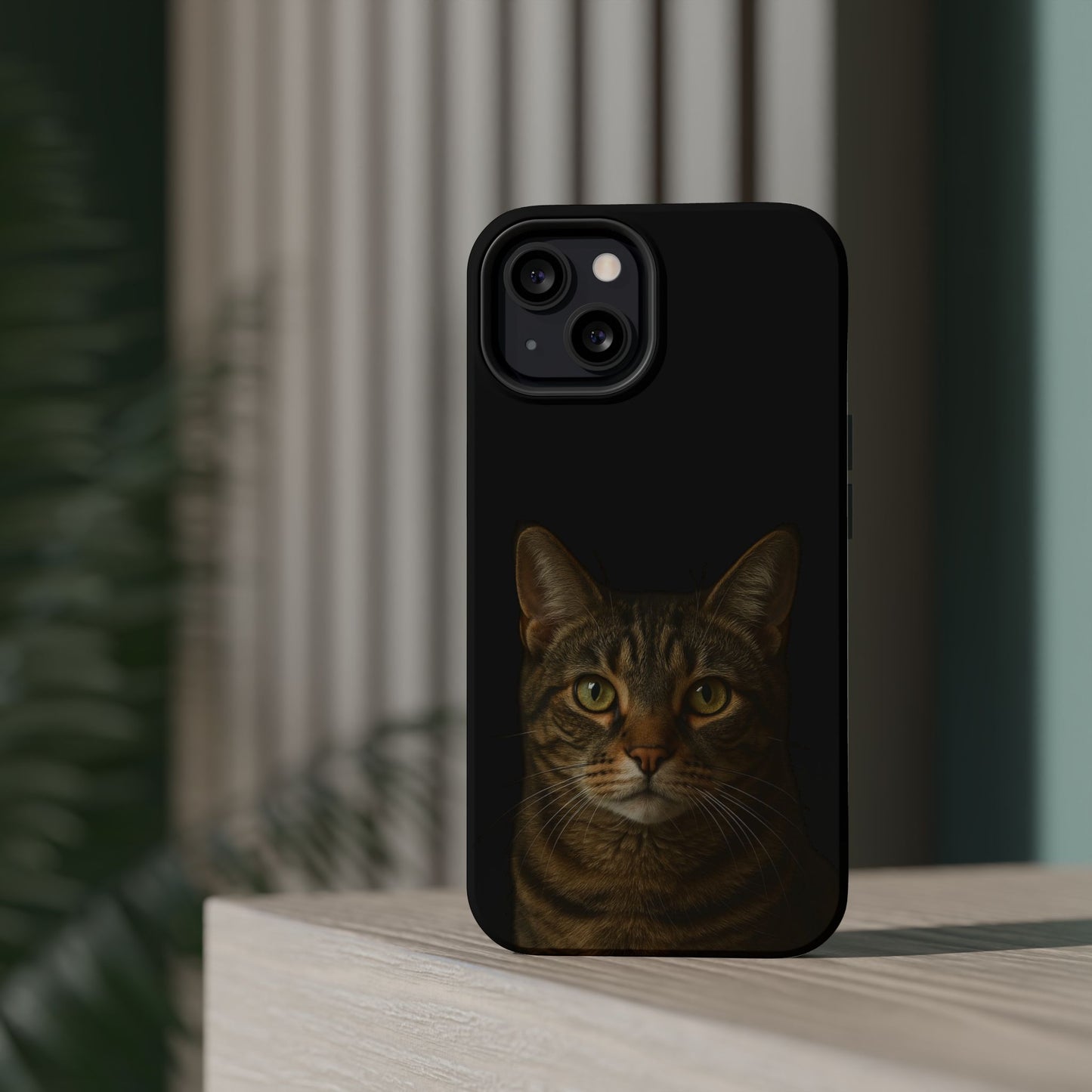 Magnetic Impact-Resistant Phone Case — Realistic Tabby Cat Portrait