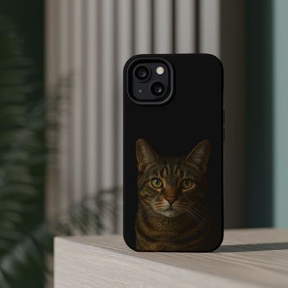 Magnetic Impact-Resistant Phone Case — Realistic Tabby Cat Portrait