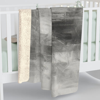 Soft Sherpa fleece blanket by Printify, plush cozy throw perfect for winter snuggling and warm comfort.