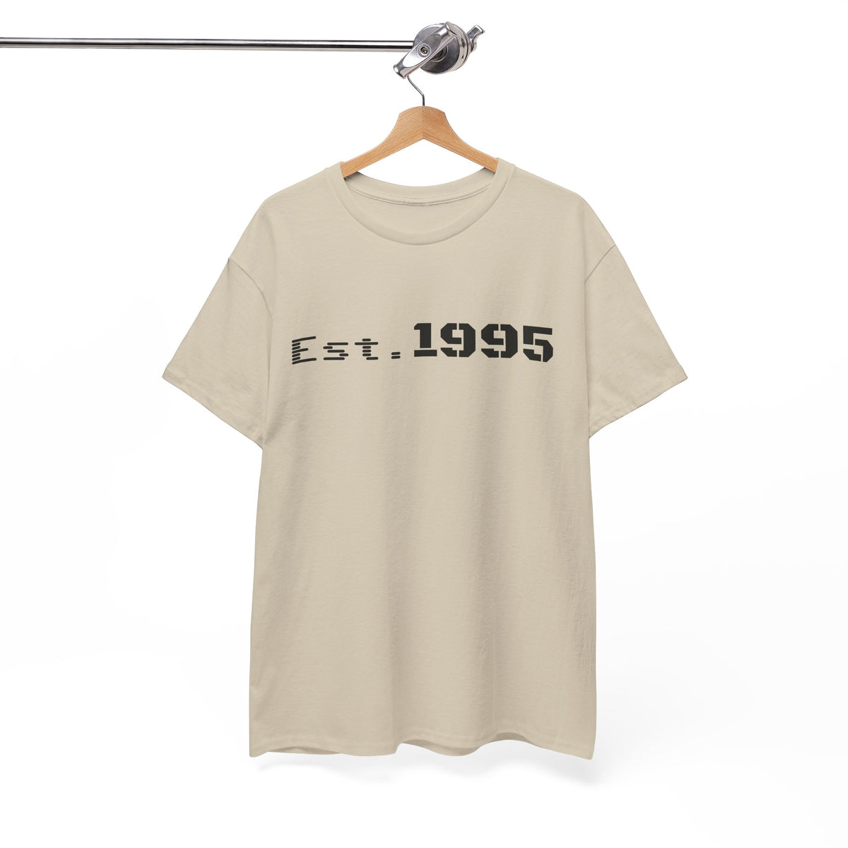 Vintage minimalist Est. 1995 T-shirt by Printify featuring a clean design and born in 1995 birthday graphic on soft fabric.