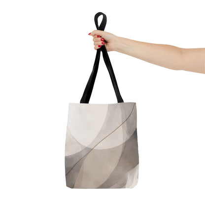 Neutral Abstract Watercolor Waves Tote Bag | All-Over Print