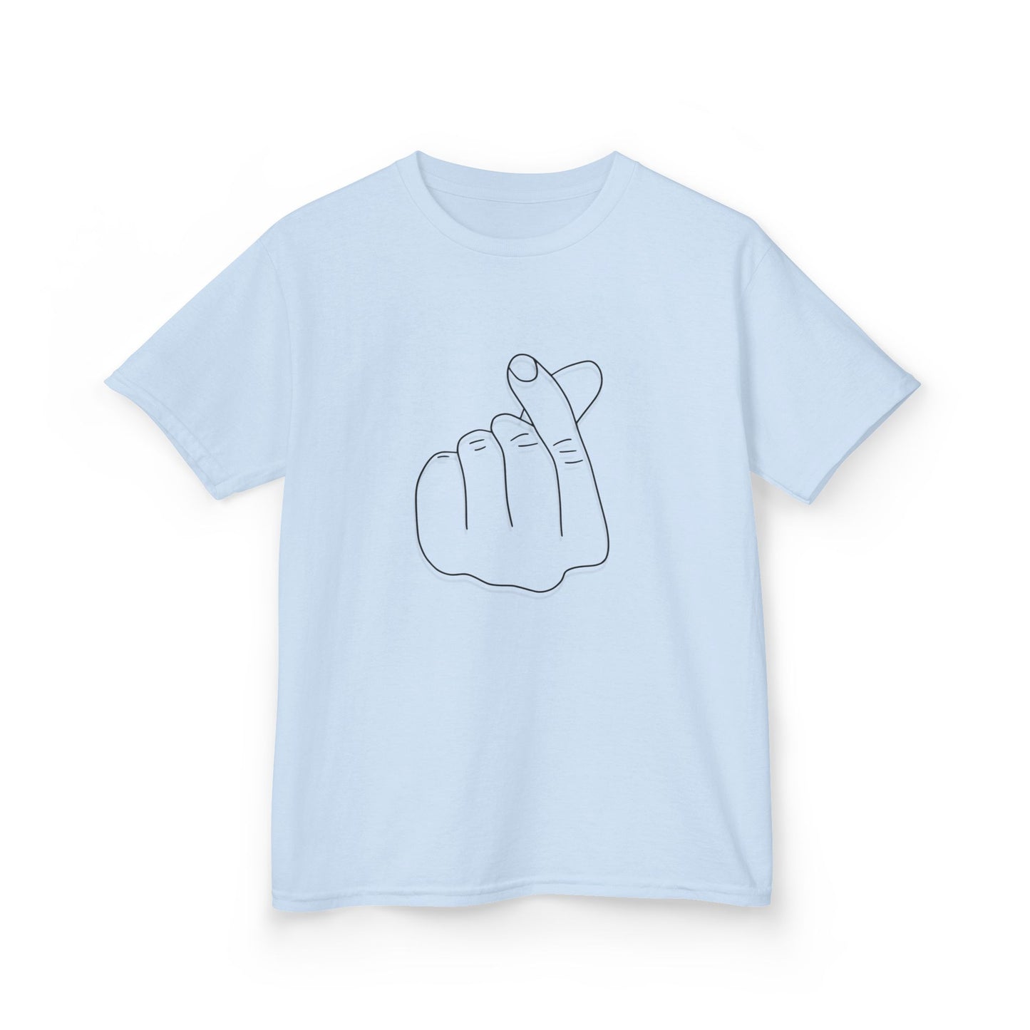 Cute Kids Heavy Cotton Tee - K-Pop Inspired Love Gesture