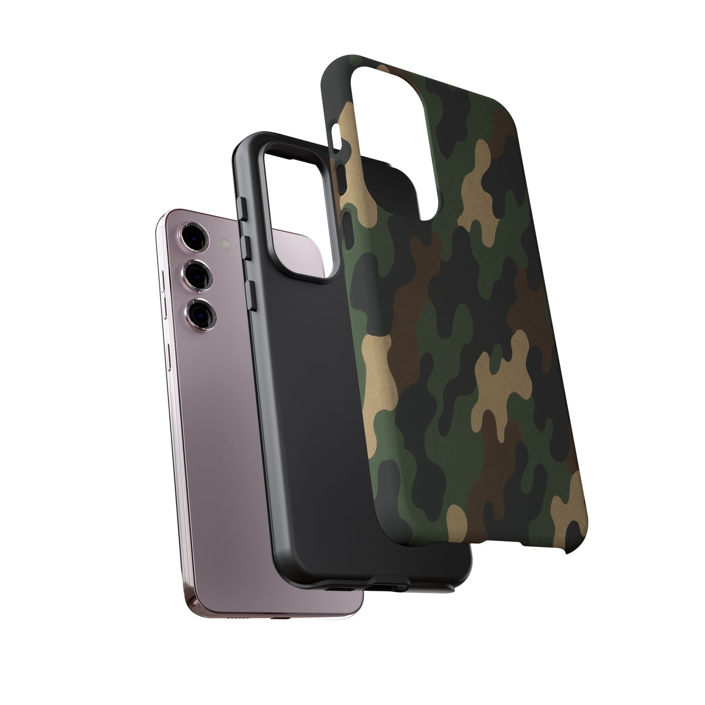 Camouflage tough phone case by Printify featuring rugged camo design, protective cover for smartphone durability and style.