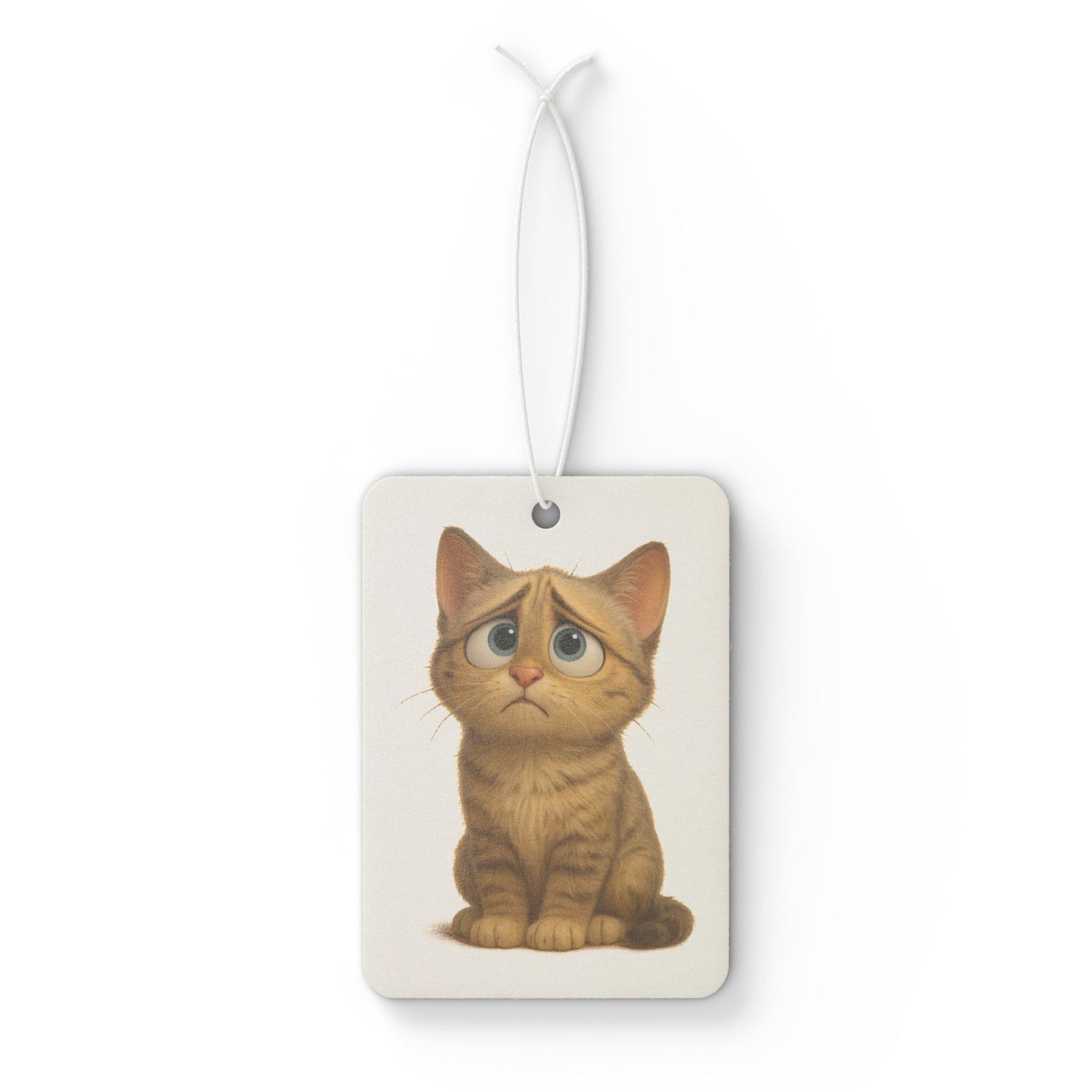 Cute cat-shaped car air freshener accessory by Printify, featuring a fun design for cat lovers.