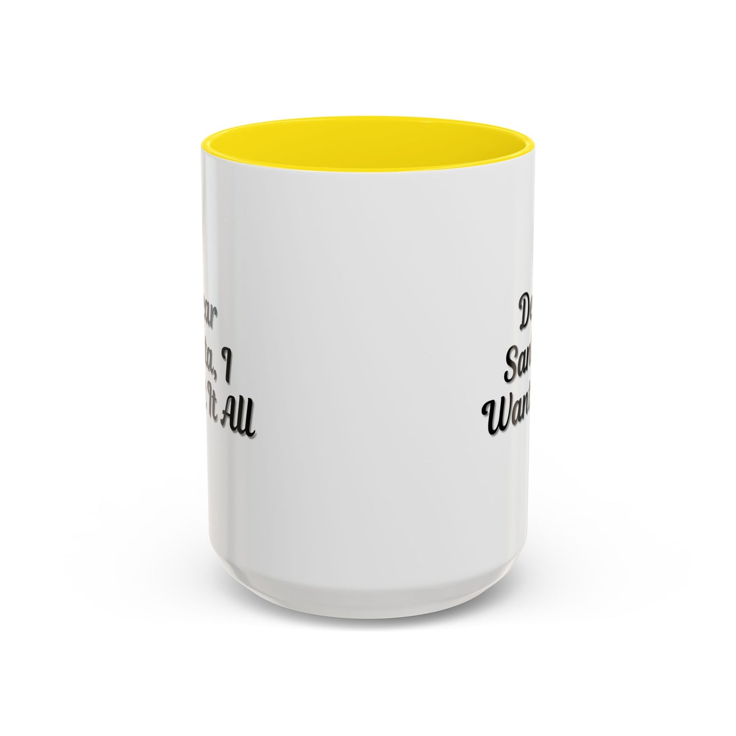 Dear Santa Accent Coffee Mug - Fun Holiday Mug for Christmas Enthusiasts
