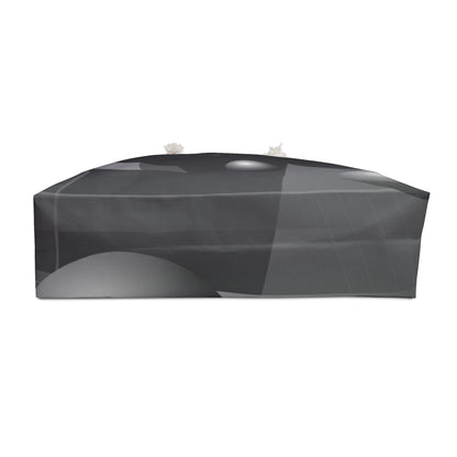 Monochrome Geometric Spheres Weekender Bag | Black Gray Abstract Tote