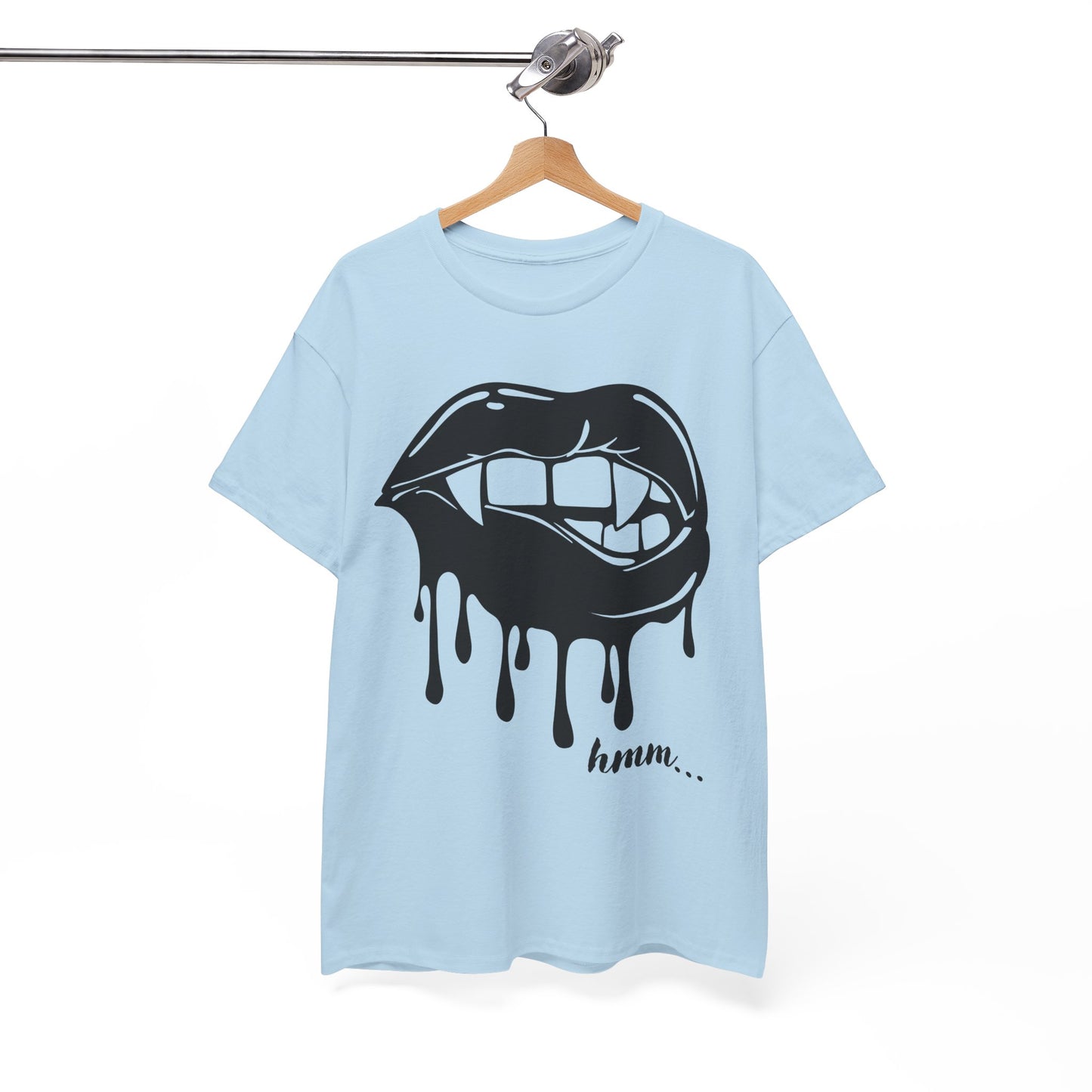 Edgy Graphic Tee - Dripping Lips Design - Unisex Heavy Cotton Tee