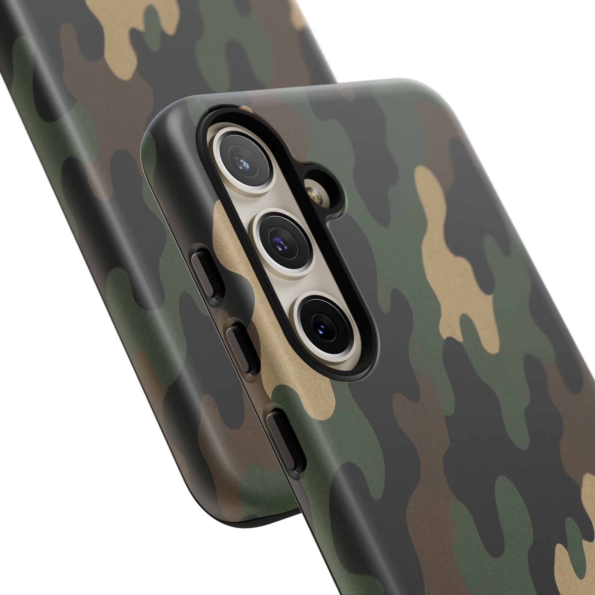 Camouflage tough phone case by Printify featuring rugged camo design, protective cover for smartphones with durable material.