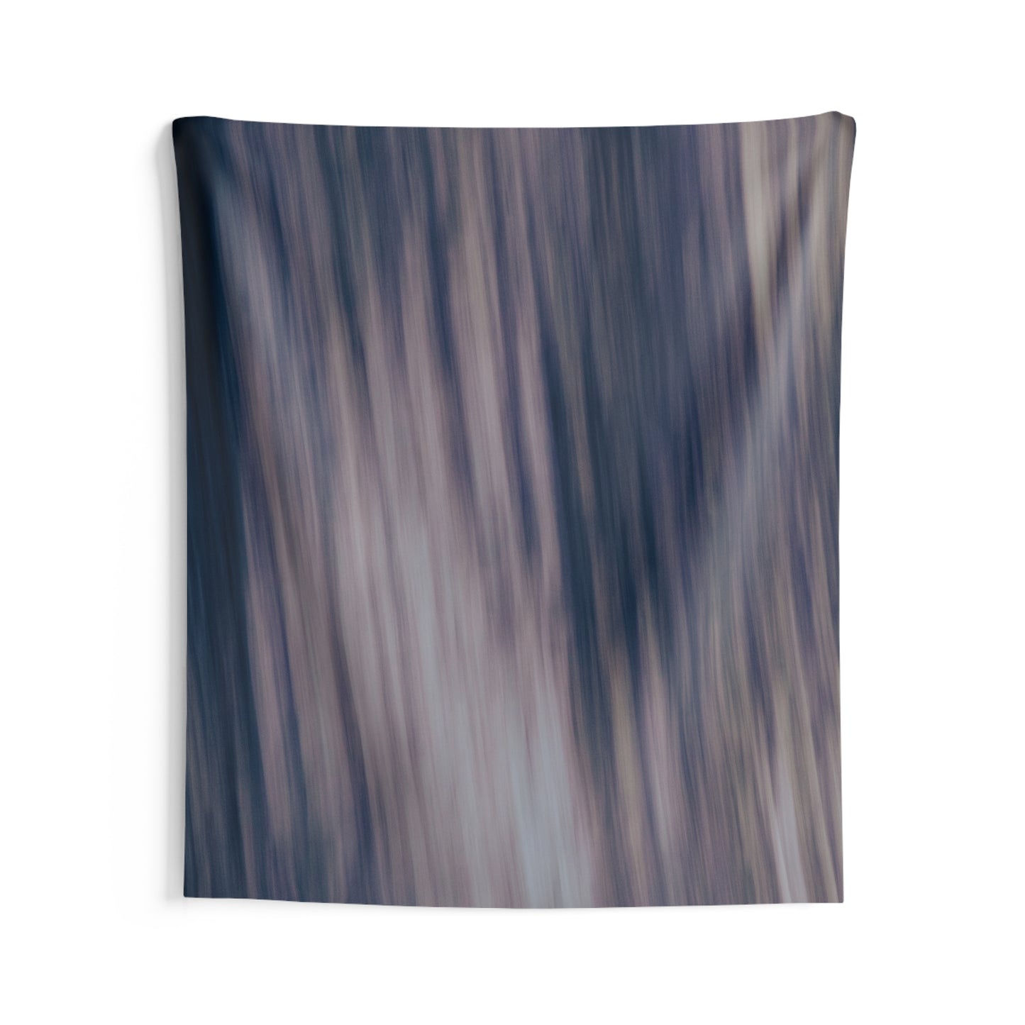 Abstract Blurred Lines Tapestry — Moody Blue Wall Art