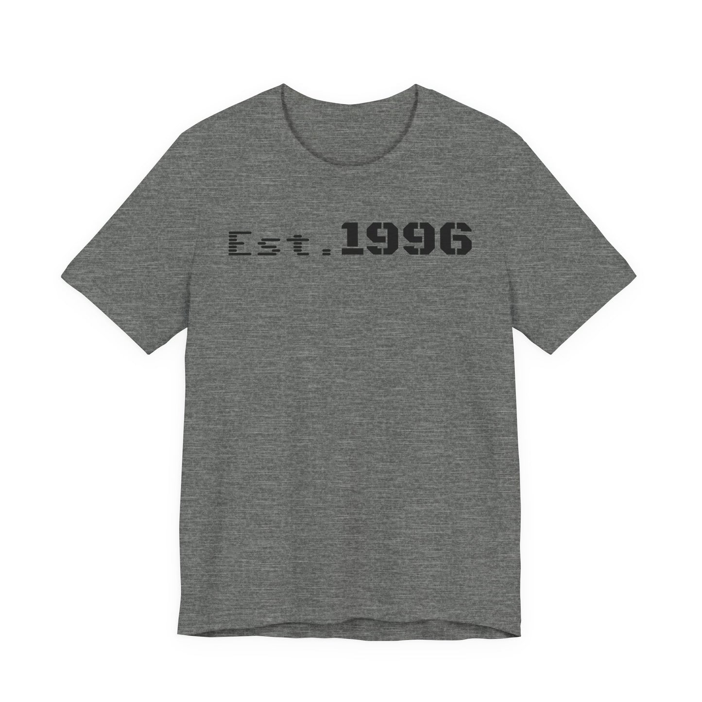 Unisex Jersey Tee - 'Est. 1996' Graphic Shirt, Birthday Gift, Casual Wear, Vintage Style, Retro Fashion, Gift for Him/Her - TRV
