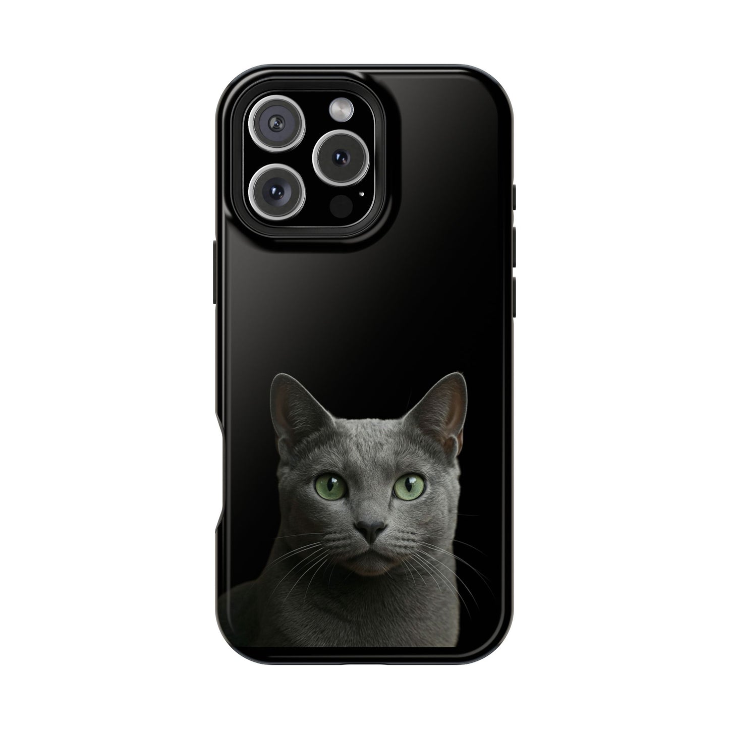 Russian Blue Cat Phone Case — Magnetic Impact-Resistant iPhone Cover