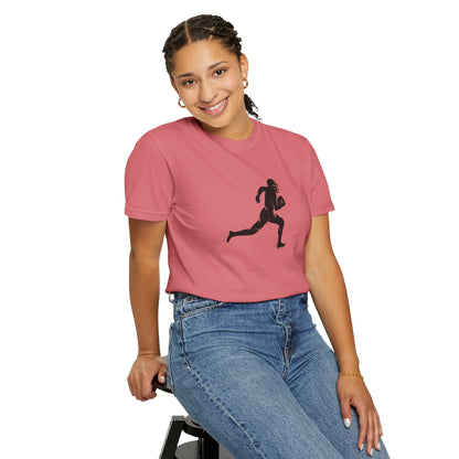 Football Player Graphic Unisex T-Shirt, Casual Sports Tee, Gift for Athletes, Workout Shirt, Everyday Wear, Unique Running Apparel