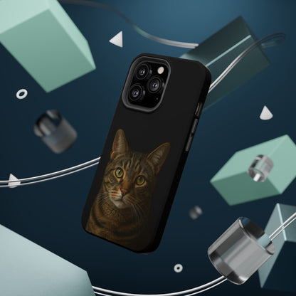 Magnetic Impact-Resistant Phone Case — Realistic Tabby Cat Portrait
