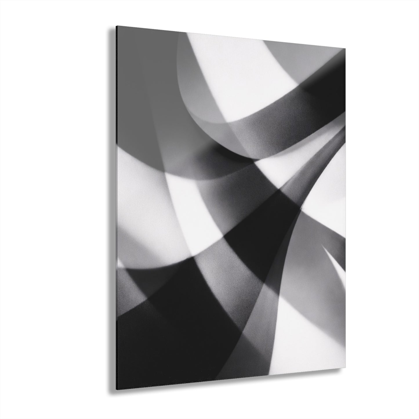 Abstract Black and White Geometric Acrylic Print | Wall Art French Cleat Hanging