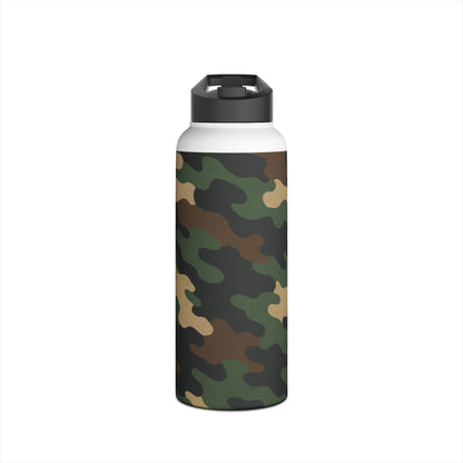 Camo Stainless Steel Water Bottle — Insulated Outdoor Bottle