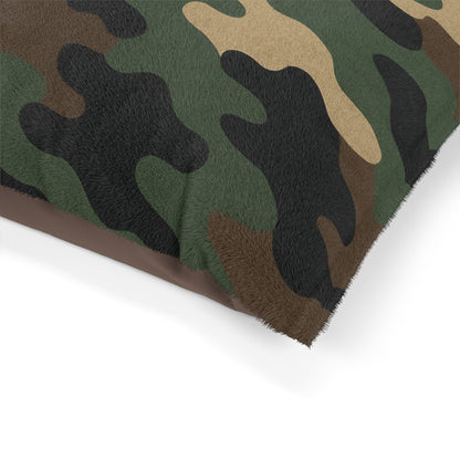 Camouflage Pet Bed for Dogs and Cats, Cozy Military-Inspired Dog Bed, Camo Pet Cushion, Stylish Pet Bedding, Gift for Pet Lovers - TRV