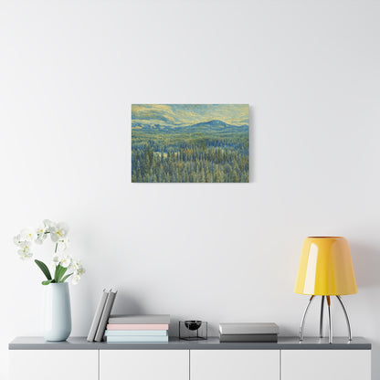 Scenic Landscape Canvas Print, Rustic Home Decor, Wall Art for Nature Lovers, Gift for Art Enthusiasts, Serene Forest Artwork - TRV
