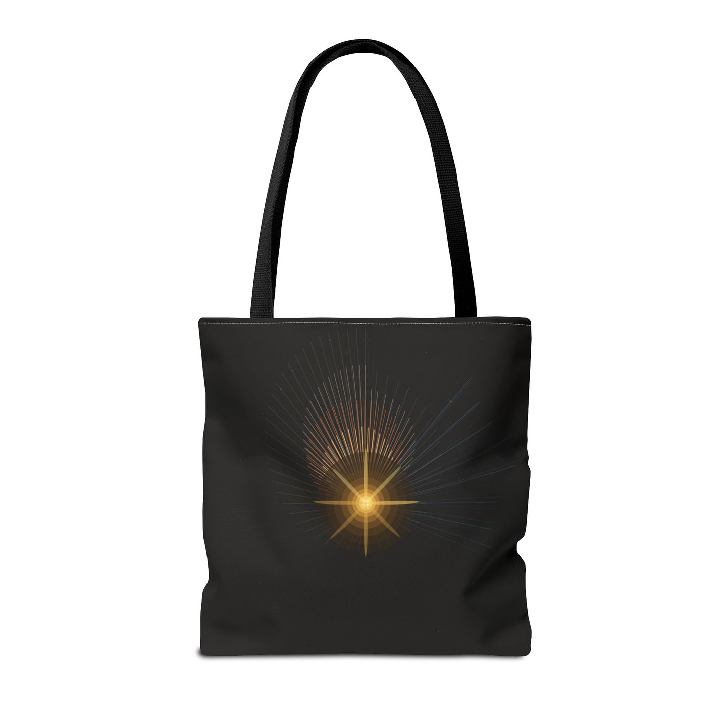 Radiant Starburst Tote Bag | Golden Light Celestial Design - TRV