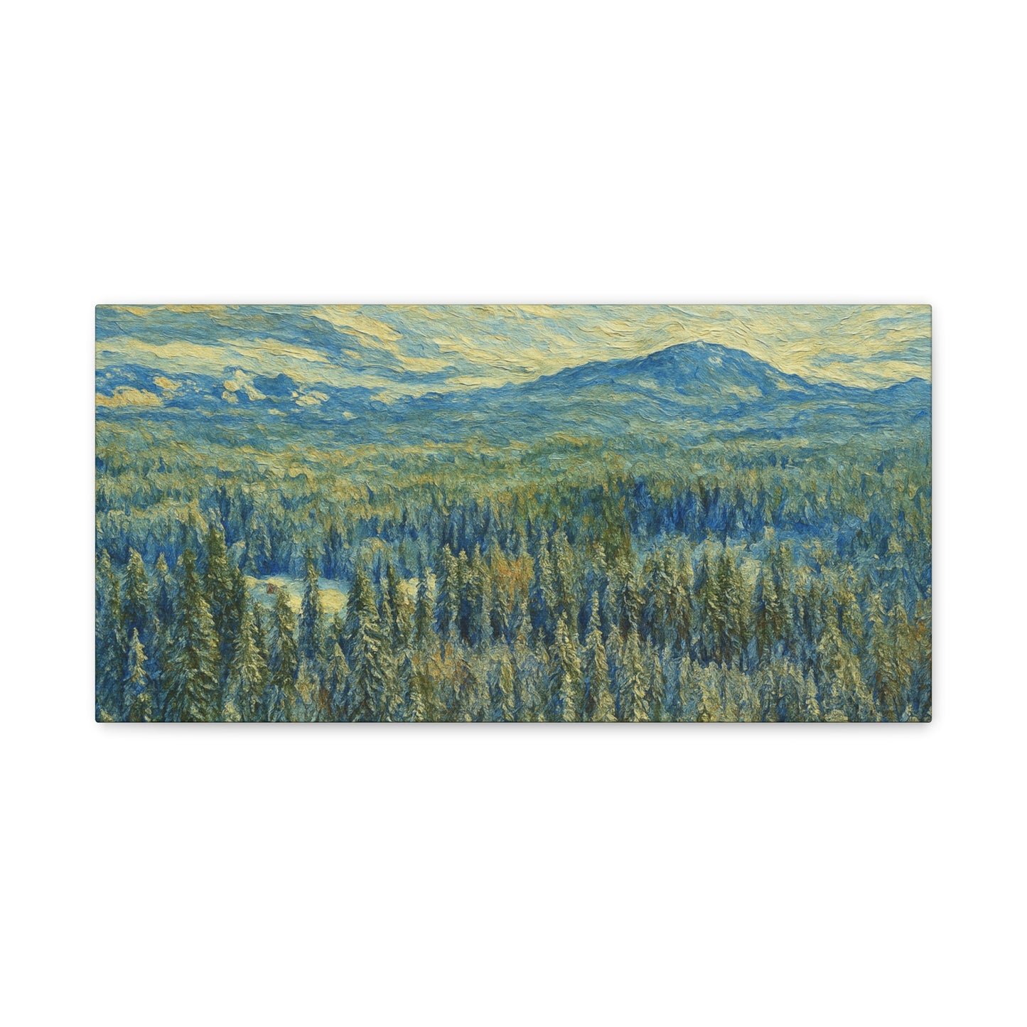 Scenic Landscape Canvas Print, Rustic Home Decor, Wall Art for Nature Lovers, Gift for Art Enthusiasts, Serene Forest Artwork - TRV