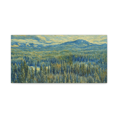 Scenic Landscape Canvas Print, Rustic Home Decor, Wall Art for Nature Lovers, Gift for Art Enthusiasts, Serene Forest Artwork - TRV