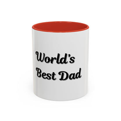 World's Best Dad Accent Coffee Mug - Perfect Gift for Father's Day - TRV