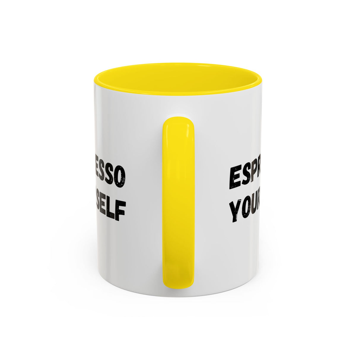 Funny espresso yourself coffee mug by Printify, 11 oz, with humorous text, perfect for coffee lovers.