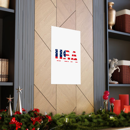 USA Patriotic Wall Art Poster, Red White Blue Home Decor, Fourth of July Decoration, American Flag Art, Independence Day Gift