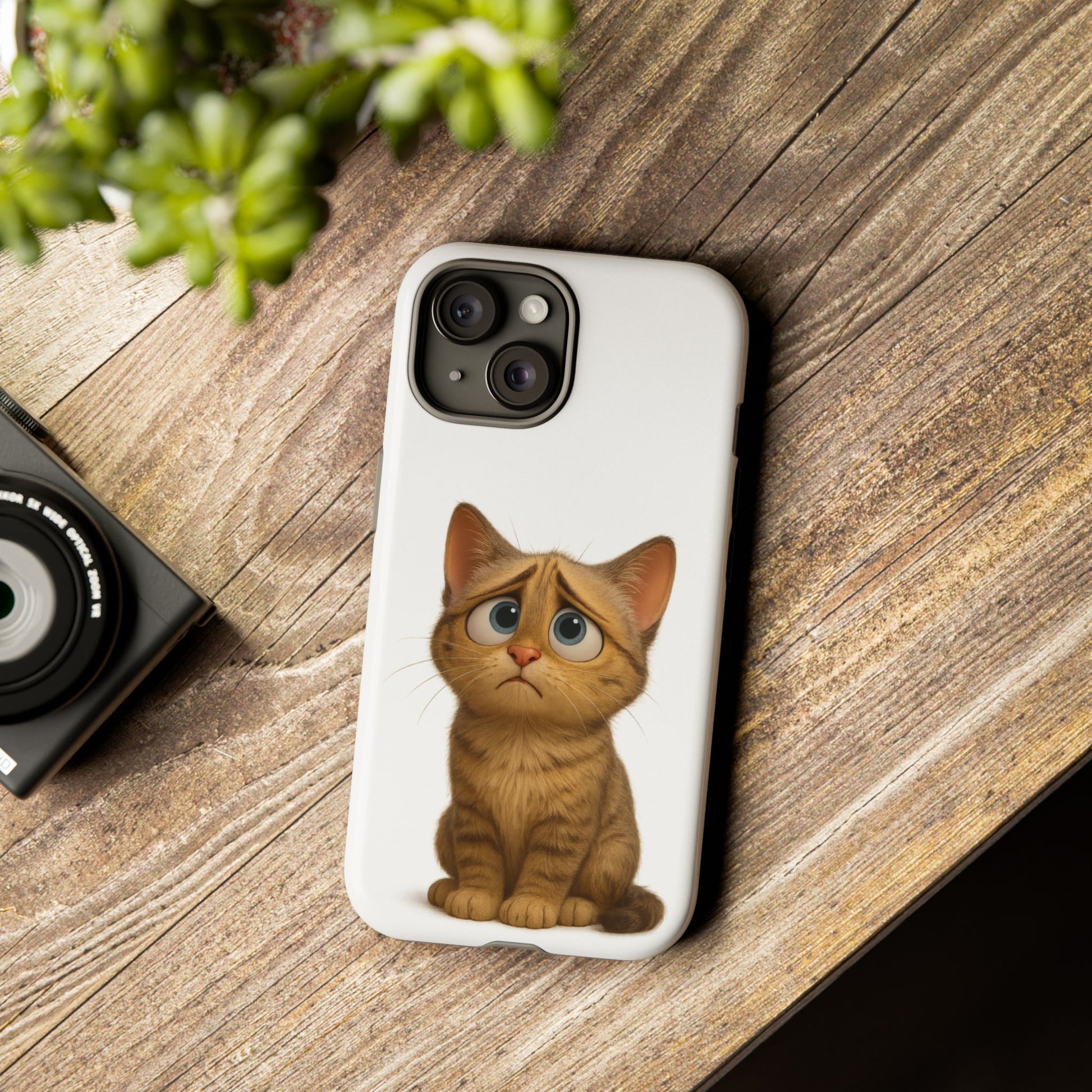 Cute Cat Phone Case, Funny Kitty Case, Animal Lover Gift, Cat Lover Accessory, Unique Cat Design Case, Pet Mom Gift - TRV