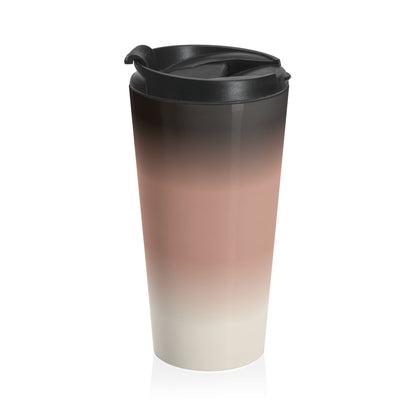 Neutral ombre 15oz insulated stainless steel travel mug - view 3