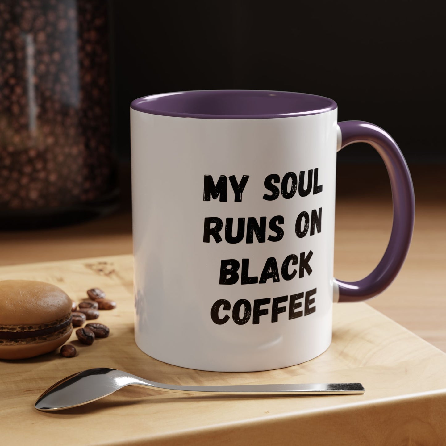 Funny Coffee Mug - My Soul Runs on Black Coffee | Perfect Gift for Coffee Lovers, Office Mugs, Tea, Barista, Halloween