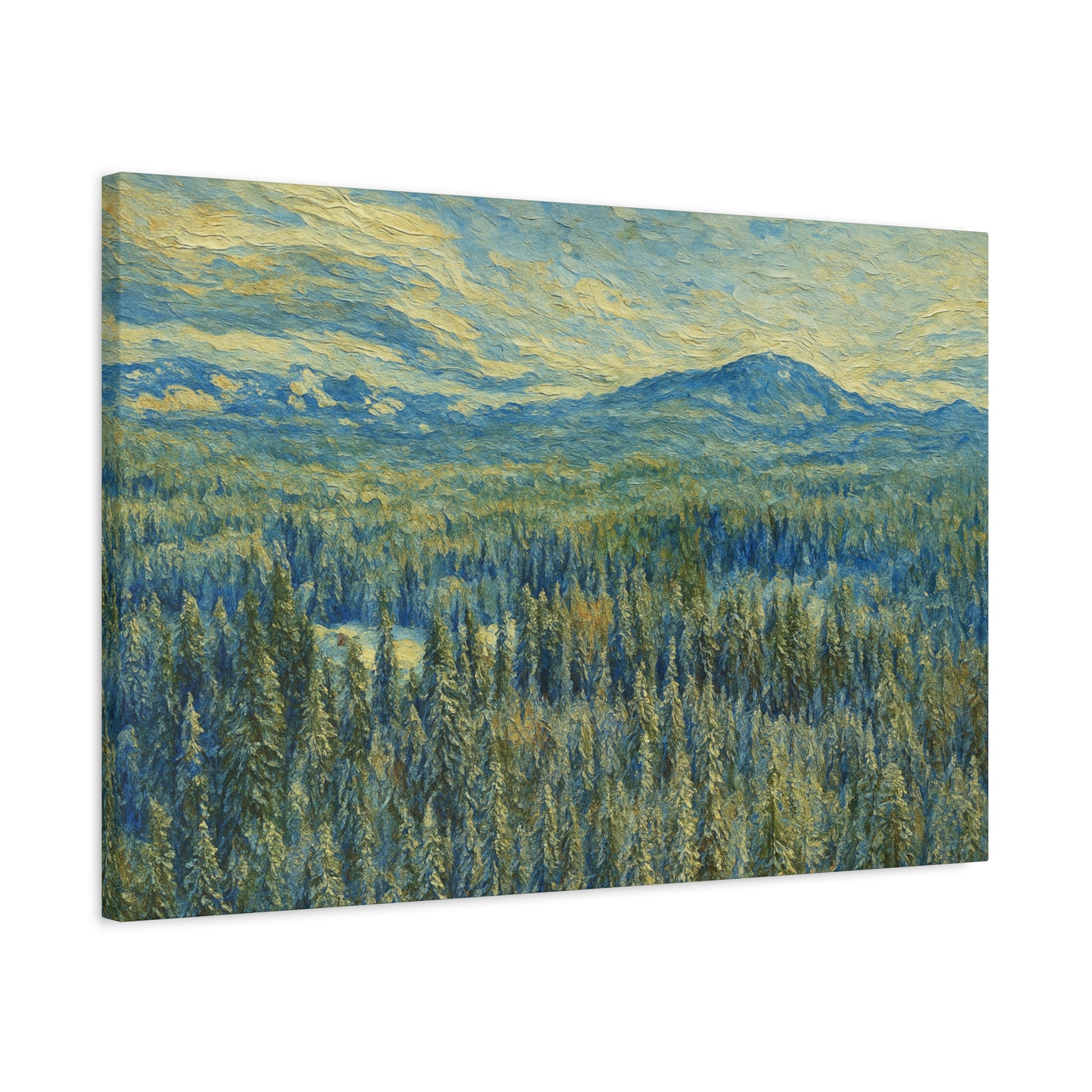 Scenic Landscape Canvas Print, Rustic Home Decor, Wall Art for Nature Lovers, Gift for Art Enthusiasts, Serene Forest Artwork - TRV