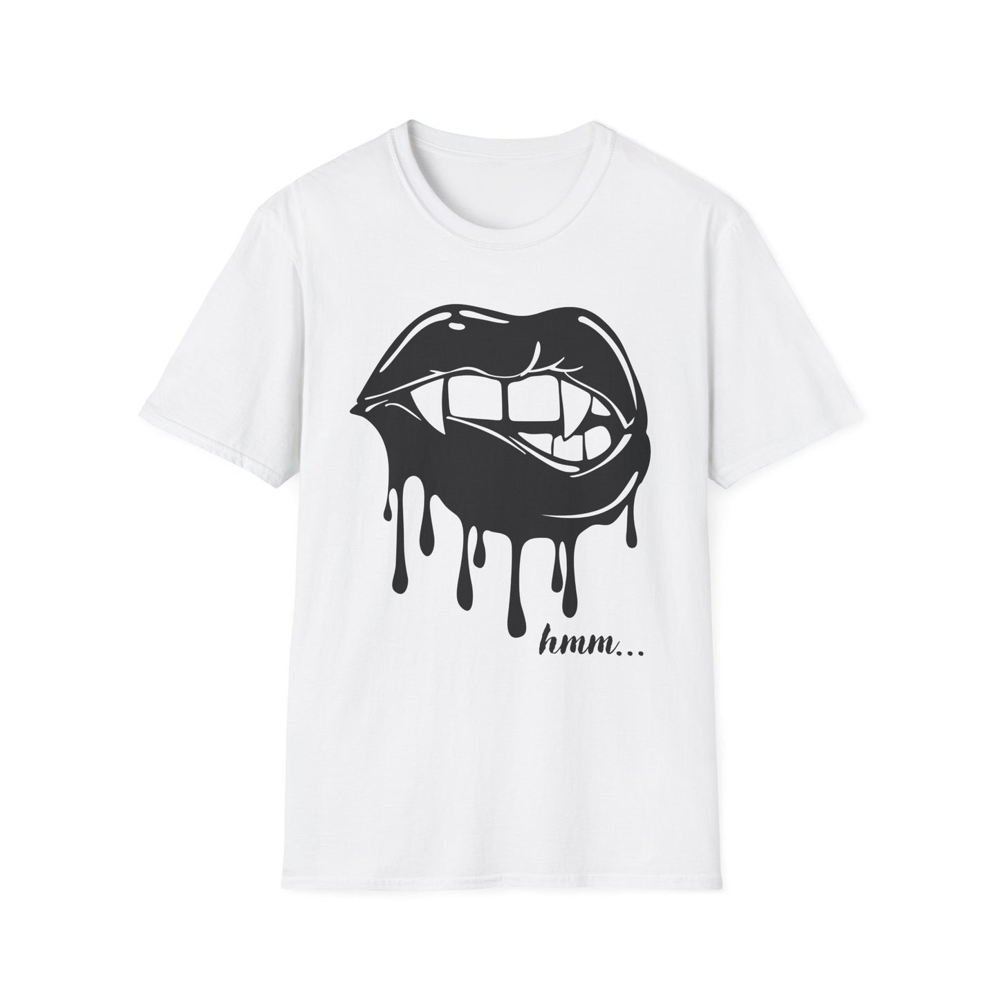 Edgy Graphic Unisex T-Shirt - Dripping Mouth Design, Cool Tee, Trendy Shirt, Hipster Top, Streetwear, Alternative Fashion, Holiday Gift