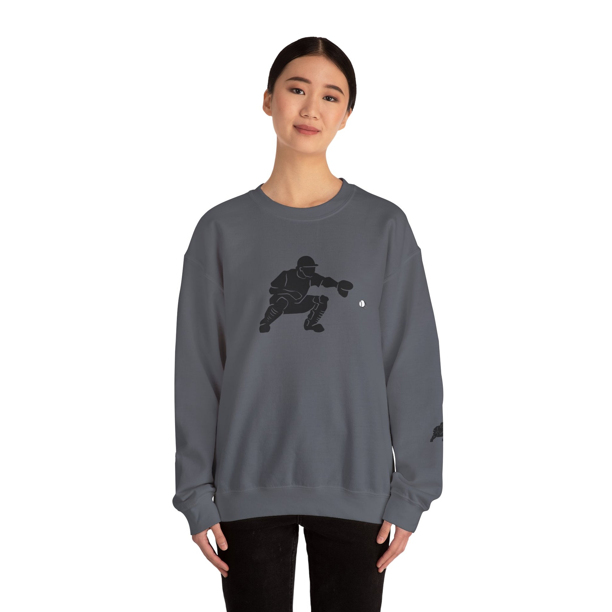 Baseball Catcher Crewneck Sweatshirt | Unisex Sports Apparel | Perfect for Game Days, Gifts, and Casual Wear | Baseball Lover's Gift - TRV