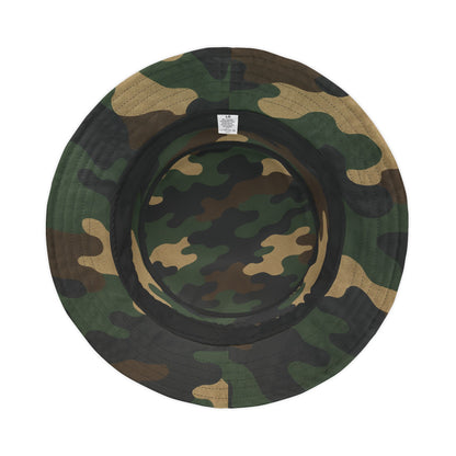 Camouflage Bucket Hat - Trendy AOP Headwear, Summer Fashion Accessory, Outdoor Adventure Cap, Unique Gift for Him/Her, Stylish Festival Hat - TRV