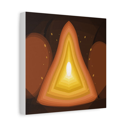 Concentric Fire Furnace Cross-Section Matte Canvas