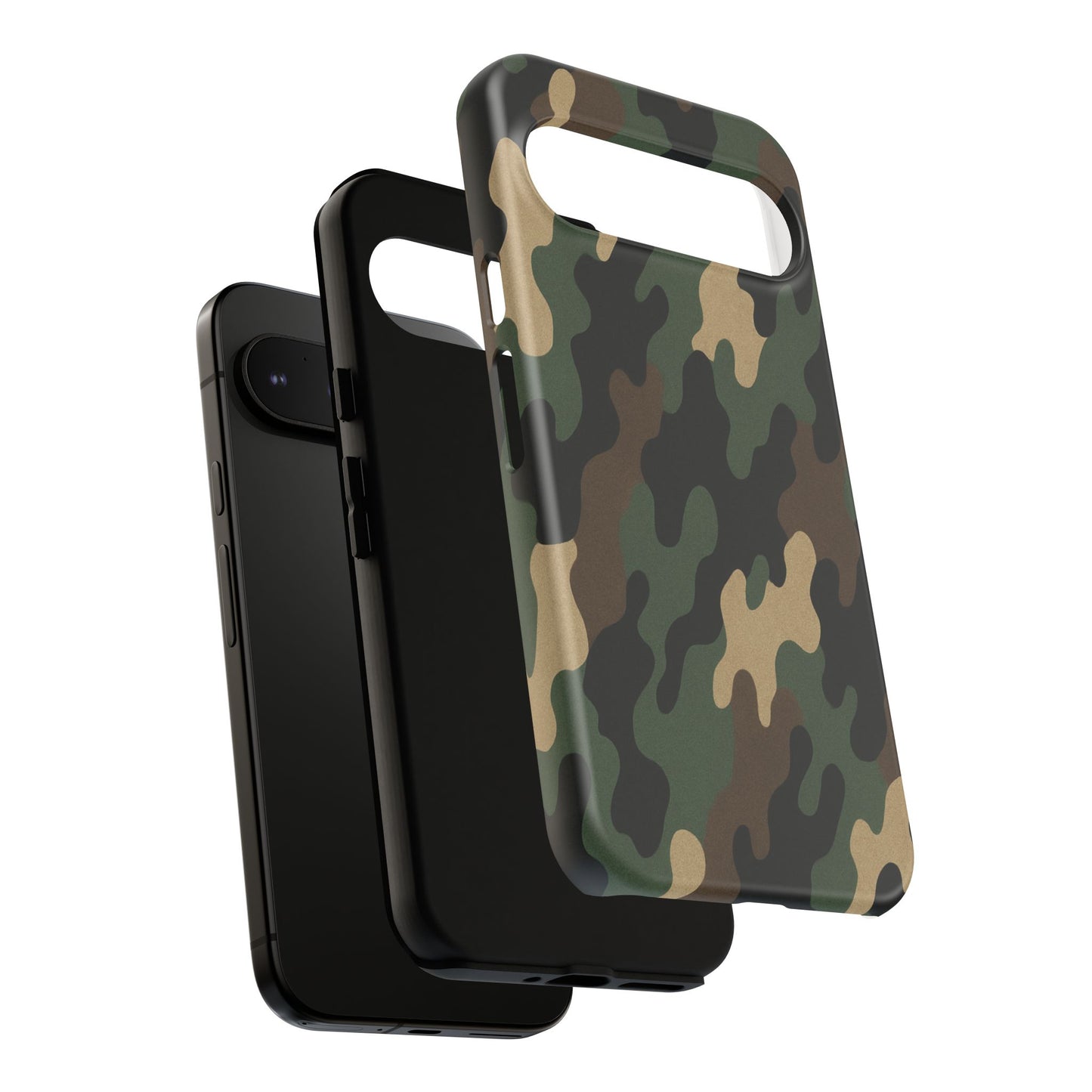 Camouflage tough phone case by Printify, rugged camo protective cover for smartphones with durable, military-style design.