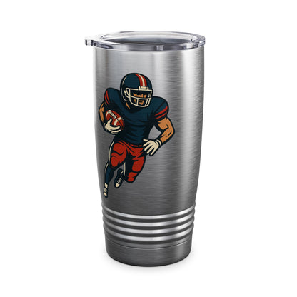 American Football Player Tumbler 20oz | Football Gift for Men | Sports Fan Travel Mug | Personalized Football Tumbler | NFL Fan Cup