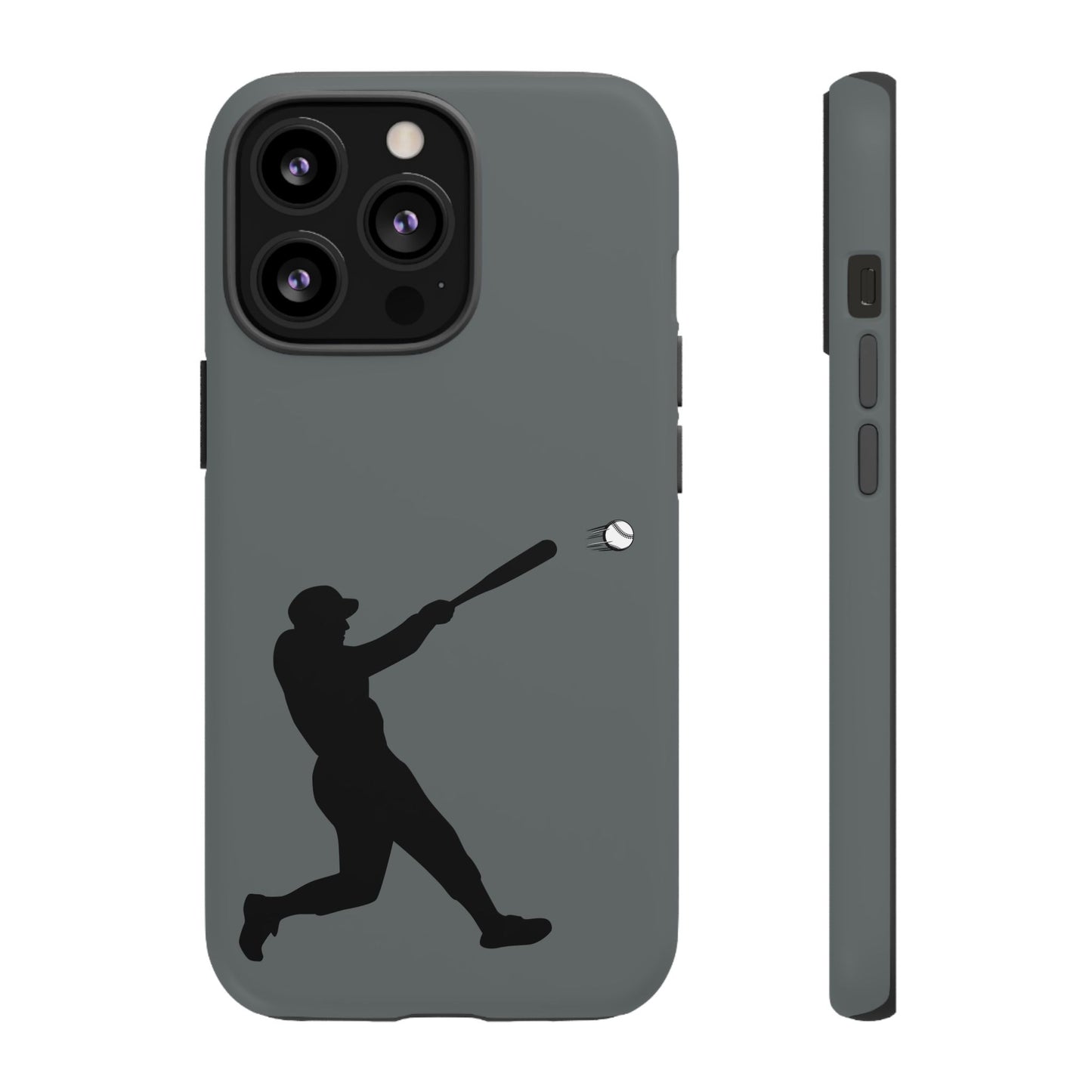 Printify baseball batter phone case, tough protective smartphone cover with a baseball player design for fans.