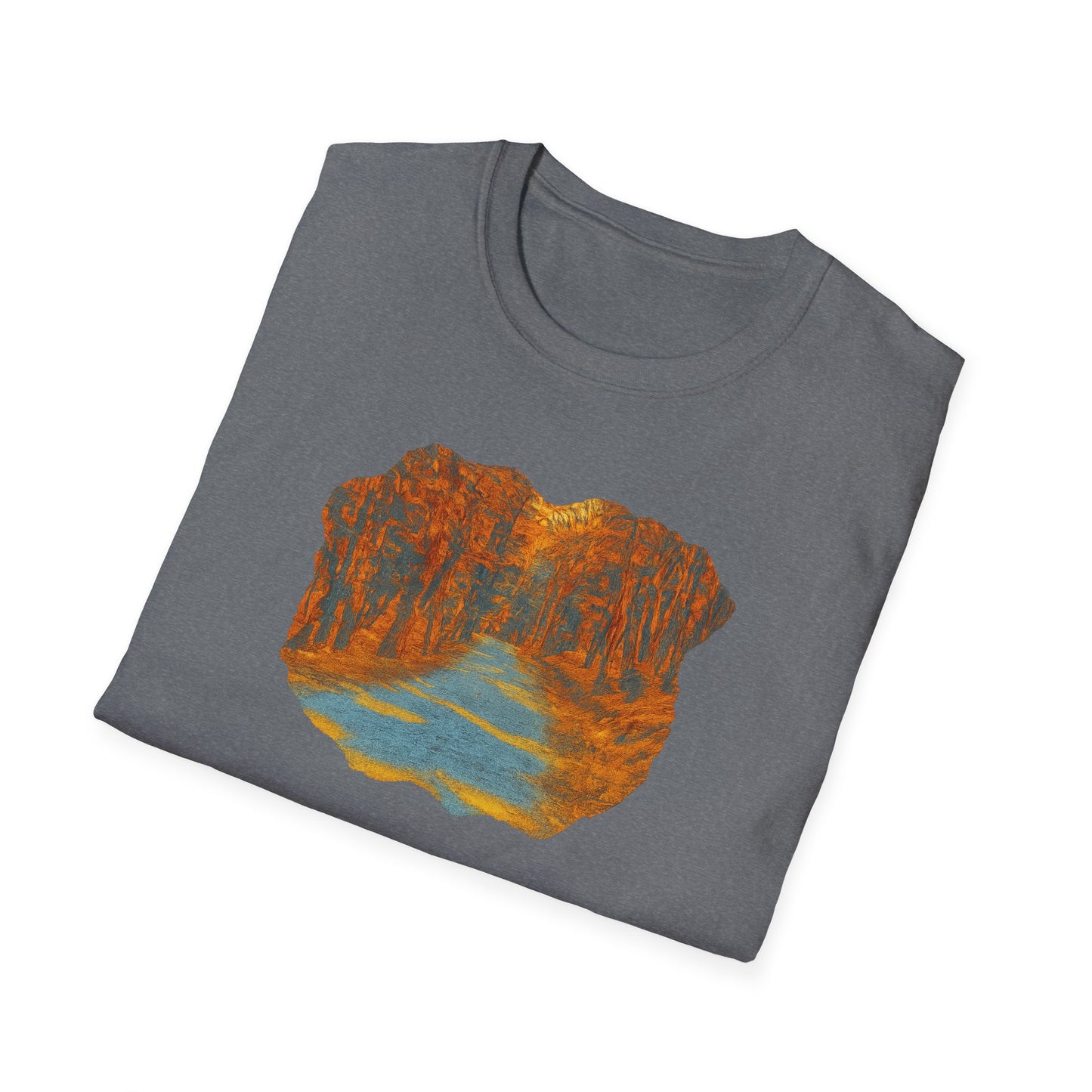 Nature-Inspired Unisex Softstyle T-Shirt, Outdoor Lover Gift, Casual Wear, Ideal for Hiking, Nature Trips, Unique Graphic Tee - TRV