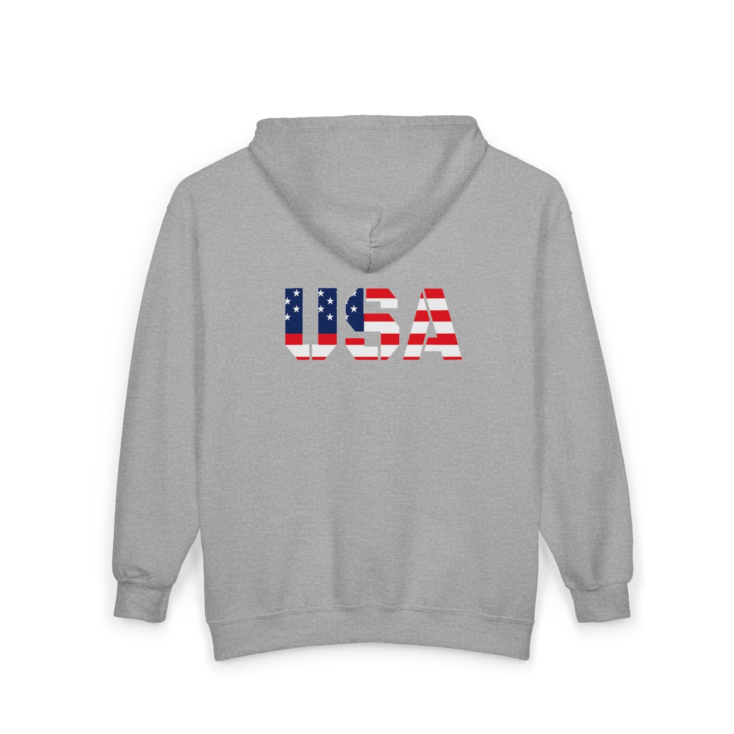 USA Flag Full‑Zip Hoodie — American Patriotic Zip-Up Sweatshirt