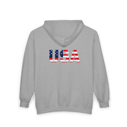 USA Flag Full‑Zip Hoodie — American Patriotic Zip-Up Sweatshirt