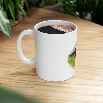 Rustic Cabin Ceramic Mug - Cozy Coffee Cup for Nature Lovers, Gift for Home, Farmhouse Decor, Tea Time, Camping Enthusiasts - TRV