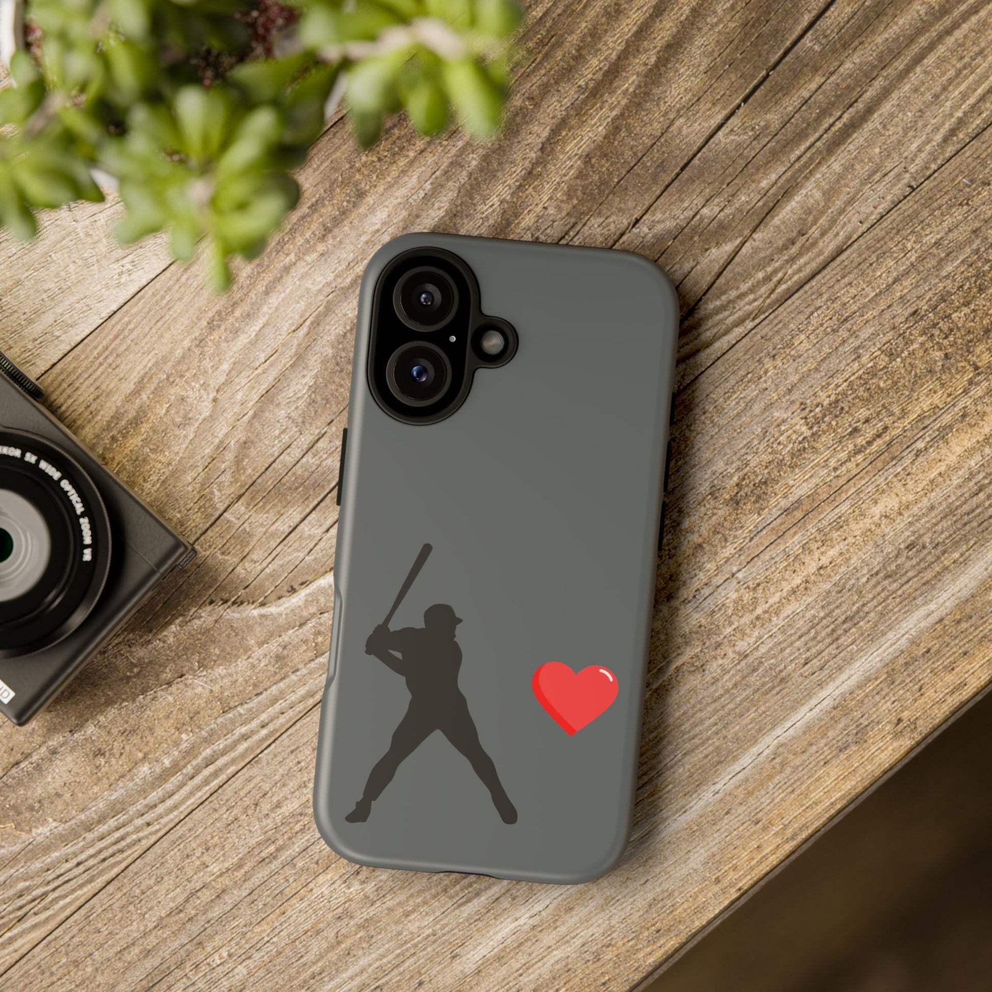Printify Baseball Love phone case, durable sports-themed phone cover with baseball design, perfect for sports fans.