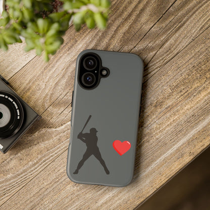 Printify Baseball Love phone case, durable sports-themed phone cover with baseball design, perfect for sports fans.
